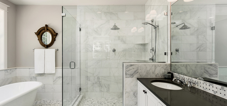 bathroom shower door installation in Huntington Beach